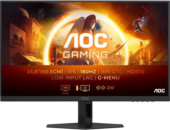 AOC 24G4XE - Full HD Fast IPS Gaming Monitor - 180hz - Speakers - 24 inch