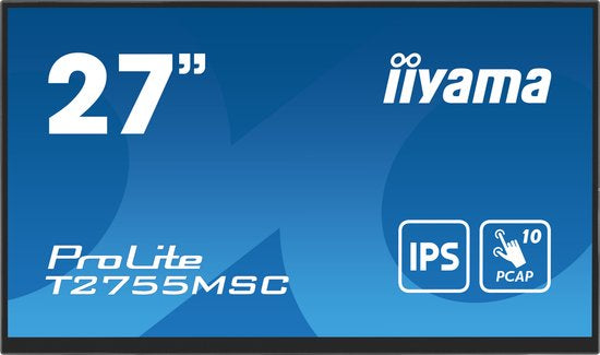 iiyama ProLite T2755MSC-B1 – 27 inch Full HD IPS Touchscreen Monitor (10-punt)