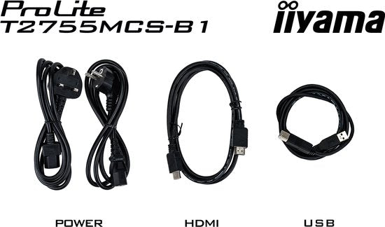 iiyama ProLite T2755MSC-B1 – 27 inch Full HD IPS Touchscreen Monitor (10-punt)