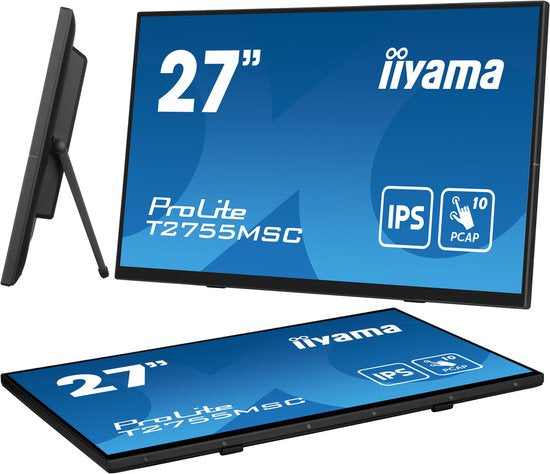 iiyama ProLite T2755MSC-B1 – 27 inch Full HD IPS Touchscreen Monitor (10-punt)